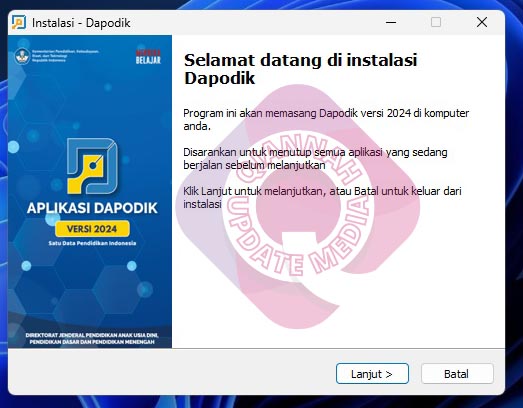 cara install dapodik 2024 menggunakan file patch dapodik 2024